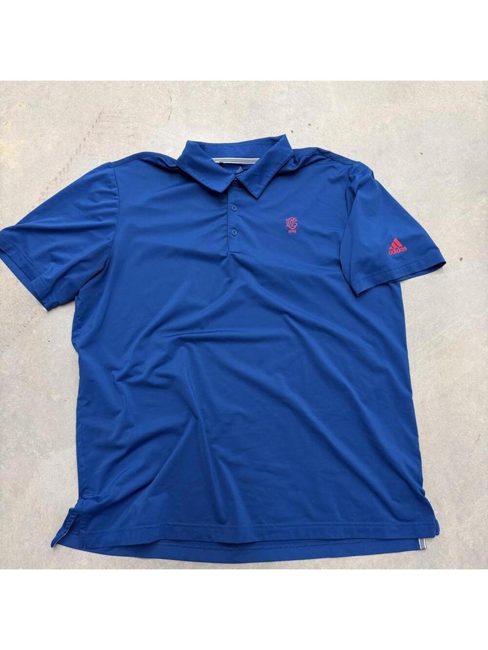 Adidas Climalite Golf Polo Shirt Men’s Blue CGC 1898 XL